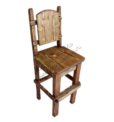 Барный стул из массива сосны Лесник